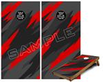 Cornhole Game Board Vinyl Skin Wrap Kit - Premium Laminated - Jagged Camo Red fits 24x48 game boards (GAMEBOARDS NOT INCLUDED)