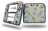 Poppy Orange Light Blue - Decal Style Vinyl Skin fits Nintendo 2DS - 2DS NOT INCLUDED
