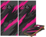 Cornhole Game Board Vinyl Skin Wrap Kit - Jagged Camo Hot Pink fits 24x48 game boards (GAMEBOARDS NOT INCLUDED)