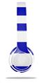Skin Decal Wrap compatible with Beats Solo 2 WIRED Headphones Psycho Stripes Blue and White (HEADPHONES NOT INCLUDED)
