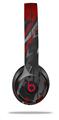 Skin Decal Wrap compatible with Beats Solo 2 WIRED Headphones Baja 0014 Red Dark (HEADPHONES NOT INCLUDED)