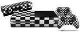 Checkers White - Holiday Bundle Decal Style Skin fits XBOX One Console Original, Kinect and 2 Controllers (XBOX SYSTEM NOT INCLUDED)