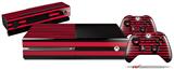 Stripes Red - Holiday Bundle Decal Style Skin fits XBOX One Console Original, Kinect and 2 Controllers (XBOX SYSTEM NOT INCLUDED)