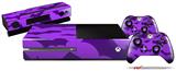 Deathrock Bats Purple - Holiday Bundle Decal Style Skin fits XBOX One Console Original, Kinect and 2 Controllers (XBOX SYSTEM NOT INCLUDED)