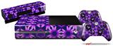 Daisies Purple - Holiday Bundle Decal Style Skin fits XBOX One Console Original, Kinect and 2 Controllers (XBOX SYSTEM NOT INCLUDED)