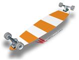 Psycho Stripes Orange and White - Decal Style Vinyl Wrap Skin fits Longboard Skateboards up to 10"x42" (LONGBOARD NOT INCLUDED)