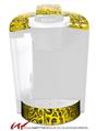Decal Style Vinyl Skin compatible with Keurig K40 Elite Coffee Makers Folder Doodles Yellow (KEURIG NOT INCLUDED)