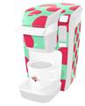 Decal Style Vinyl Skin compatible with Keurig K10 / K15 Mini Plus Coffee Makers Kearas Polka Dots Pink And Blue (KEURIG NOT INCLUDED)
