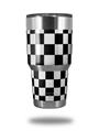 Skin Decal Wrap for Yeti Tumbler Rambler 30 oz Checkers White (TUMBLER NOT INCLUDED)