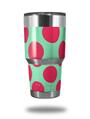 Skin Decal Wrap for Yeti Tumbler Rambler 30 oz Kearas Polka Dots Pink And Blue (TUMBLER NOT INCLUDED)