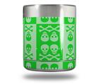 Skin Decal Wrap for Yeti Rambler Lowball - Skull And Crossbones Pattern Green