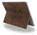 Folder Doodles Chocolate Brown - Decal Style Vinyl Skin fits Microsoft Surface Pro 4 (SURFACE NOT INCLUDED)