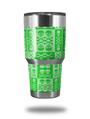 WraptorSkinz Skin Wrap compatible with RTIC 30oz ORIGINAL 2017 AND OLDER Tumblers Skull And Crossbones Pattern Green (TUMBLER NOT INCLUDED)