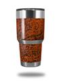 WraptorSkinz Skin Wrap compatible with RTIC 30oz ORIGINAL 2017 AND OLDER Tumblers Folder Doodles Burnt Orange (TUMBLER NOT INCLUDED)