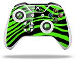 WraptorSkinz Decal Skin Wrap Set works with 2016 and newer XBOX One S / X Controller Zebra Green (CONTROLLER NOT INCLUDED)