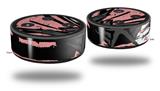 Skin Wrap Decal Set 2 Pack for Amazon Echo Dot 2 - Baja 0040 Pink (2nd Generation ONLY - Echo NOT INCLUDED)