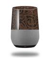 Decal Style Skin Wrap for Google Home Original - Folder Doodles Chocolate Brown (GOOGLE HOME NOT INCLUDED)