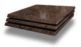 Vinyl Decal Skin Wrap compatible with Sony PlayStation 4 Pro Console Folder Doodles Chocolate Brown (PS4 NOT INCLUDED)