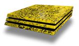 Vinyl Decal Skin Wrap compatible with Sony PlayStation 4 Pro Console Folder Doodles Yellow (PS4 NOT INCLUDED)