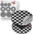 Decal Style Vinyl Skin Wrap 3 Pack for PopSockets Checkers White (POPSOCKET NOT INCLUDED)