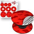 Decal Style Vinyl Skin Wrap 3 Pack for PopSockets Deathrock Bats Red (POPSOCKET NOT INCLUDED)