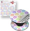Decal Style Vinyl Skin Wrap 3 Pack for PopSockets Rainbow Lips White (POPSOCKET NOT INCLUDED)