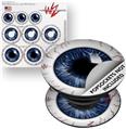 Decal Style Vinyl Skin Wrap 3 Pack for PopSockets Eyeball Blue Dark (POPSOCKET NOT INCLUDED)