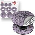Decal Style Vinyl Skin Wrap 3 Pack for PopSockets Folder Doodles Lavender (POPSOCKET NOT INCLUDED)