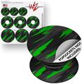 Decal Style Vinyl Skin Wrap 3 Pack for PopSockets Jagged Camo Green (POPSOCKET NOT INCLUDED)