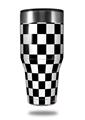 Skin Decal Wrap for Walmart Ozark Trail Tumblers 40oz Checkers White (TUMBLER NOT INCLUDED) by WraptorSkinz