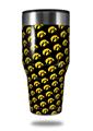 Skin Decal Wrap for Walmart Ozark Trail Tumblers 40oz - Iowa Hawkeyes Tigerhawk Tiled 06 Gold on Black (TUMBLER NOT INCLUDED)