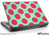 Laptop Skin (Large) - Kearas Polka Dots Pink And Blue