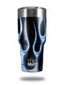 Skin Decal Wrap for K2 Element Tumbler 30oz - Metal Flames Blue (TUMBLER NOT INCLUDED) by WraptorSkinz