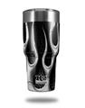 Skin Decal Wrap for K2 Element Tumbler 30oz - Metal Flames Chrome (TUMBLER NOT INCLUDED) by WraptorSkinz