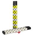 Skin Decal Wrap 2 Pack for Juul Vapes Kearas Daisies Stripe Yellow JUUL NOT INCLUDED