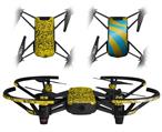 Skin Decal Wrap 2 Pack for DJI Ryze Tello Drone Folder Doodles Yellow DRONE NOT INCLUDED