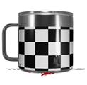Skin Decal Wrap for Yeti Coffee Mug 14oz Checkers White - 14 oz CUP NOT INCLUDED by WraptorSkinz