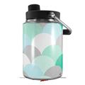 Skin Decal Wrap for Yeti Half Gallon Jug Brushed Circles Seafoam - JUG NOT INCLUDED by WraptorSkinz