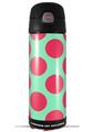 Skin Decal Wrap for Thermos Funtainer 16oz Bottle Kearas Polka Dots Pink And Blue (BOTTLE NOT INCLUDED) by WraptorSkinz