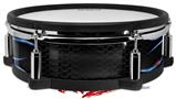 Skin Wrap works with Roland vDrum Shell PD-128 Drum Metal Flames Blue (DRUM NOT INCLUDED)