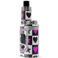 Skin Decal Wrap for Smok AL85 Alien Baby Hearts And Stars Pink VAPE NOT INCLUDED