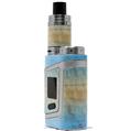 Skin Decal Wrap for Smok AL85 Alien Baby Exotic Wood Beeswing Eucalyptus Burst Neon Blue VAPE NOT INCLUDED