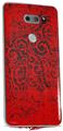 Skin Decal Wrap for LG V30 Folder Doodles Red