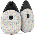 Skin Decal Wrap 2 Pack compatible with Suorin Drop Kearas Hearts White VAPE NOT INCLUDED