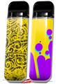Skin Decal Wrap 2 Pack for Smok Novo v1 Folder Doodles Yellow VAPE NOT INCLUDED
