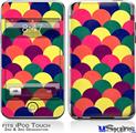 iPod Touch 2G & 3G Skin - Brushed Cirlces Multi Dark
