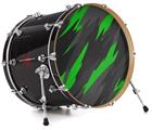 Decal Skin works with most 24" Bass Kick Drum Heads Jagged Camo Green - DRUM HEAD NOT INCLUDED