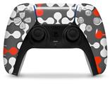 WraptorSkinz Skin Wrap compatible with the Sony PS5 DualSense Controller Locknodes 04 Red (CONTROLLER NOT INCLUDED)