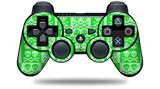 Sony PS3 Controller Decal Style Skin - Skull And Crossbones Pattern Green (CONTROLLER NOT INCLUDED)