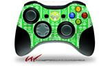 XBOX 360 Wireless Controller Decal Style Skin - Skull And Crossbones Pattern Green (CONTROLLER NOT INCLUDED)
